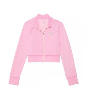 Pink x Loveshack Fancy Pink Zip-Up Jacket size S